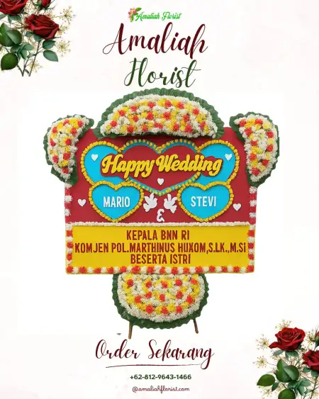Papan Bunga Pernikahan Bangko Pusako